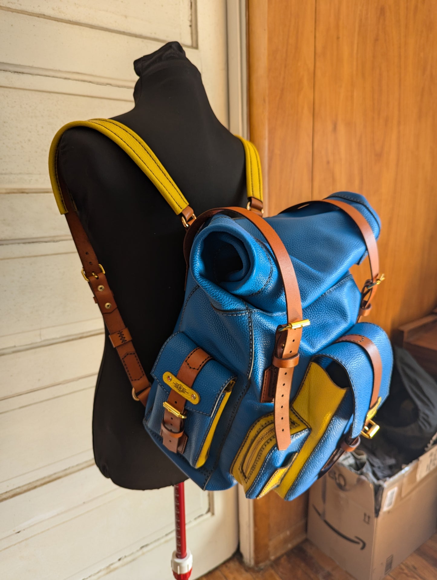 Vault Expedition Roll Top Leather Backpack