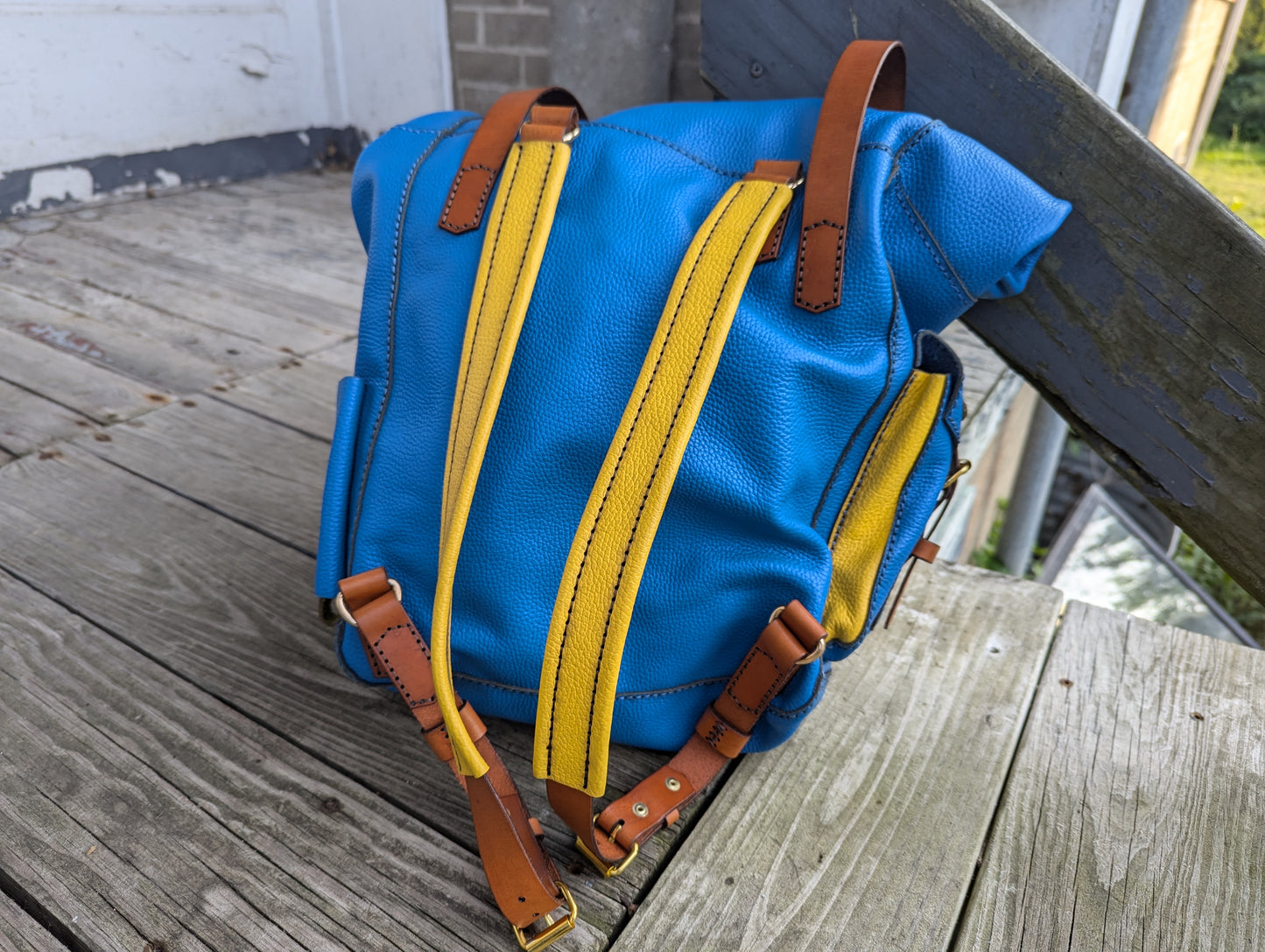 Vault Expedition Roll Top Leather Backpack