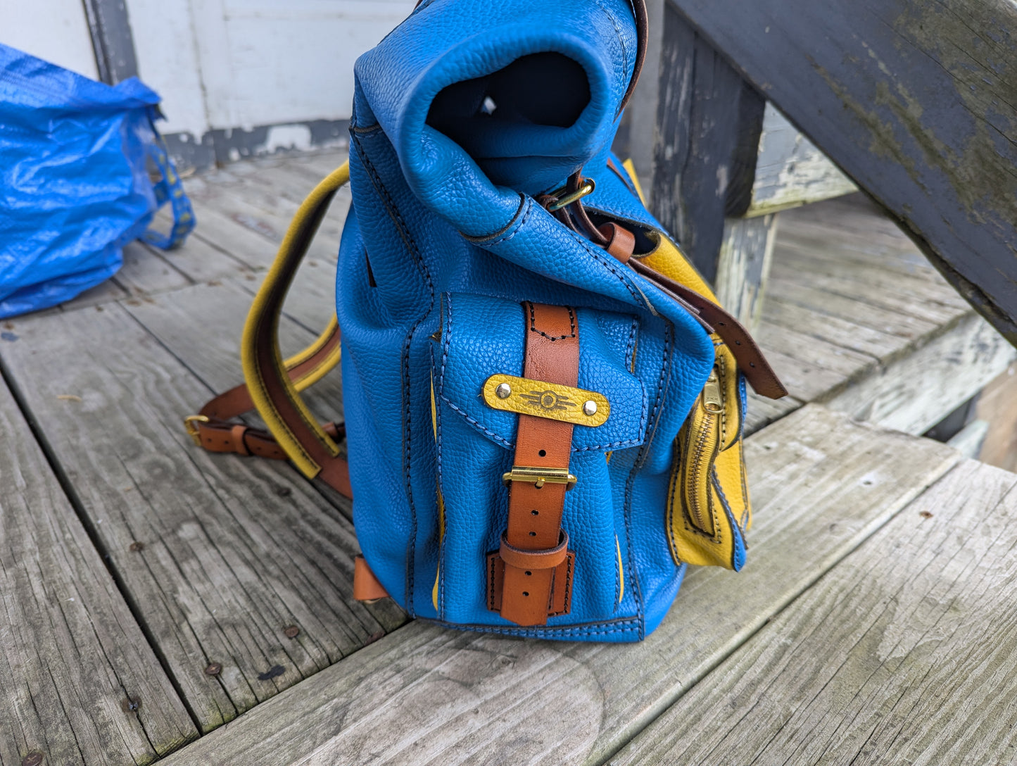 Vault Expedition Roll Top Leather Backpack