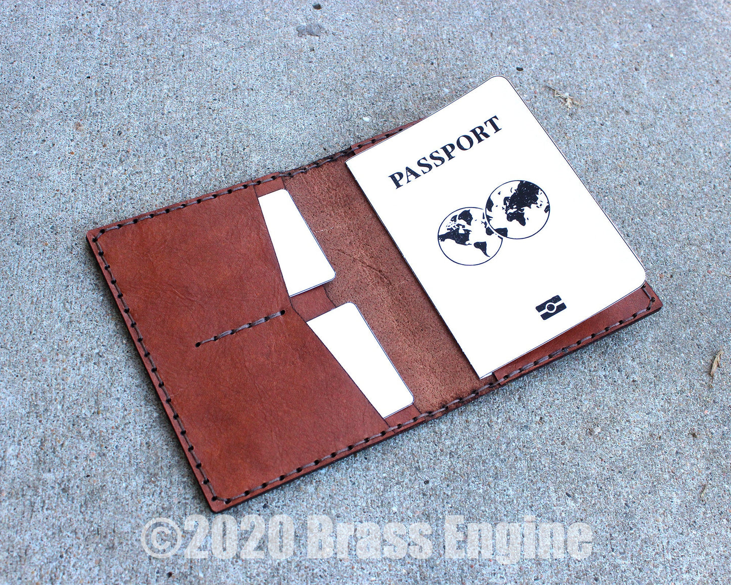 Middle Earth Map Leather Passport Holder - Handmade prrsonalized leather wallet - Tan LOTR Hobbit Tolkien Travel Durin's Door - Color Choice