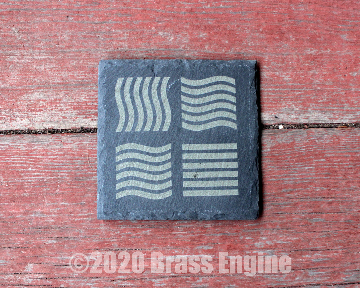 Fifth Element Etched Slate Coasters - Gray - Set of 4 - Leeloo Korben Dallas Scifi barware
