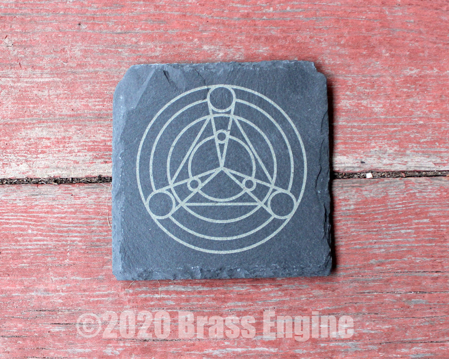 Fifth Element Etched Slate Coasters - Gray - Set of 4 - Leeloo Korben Dallas Scifi barware