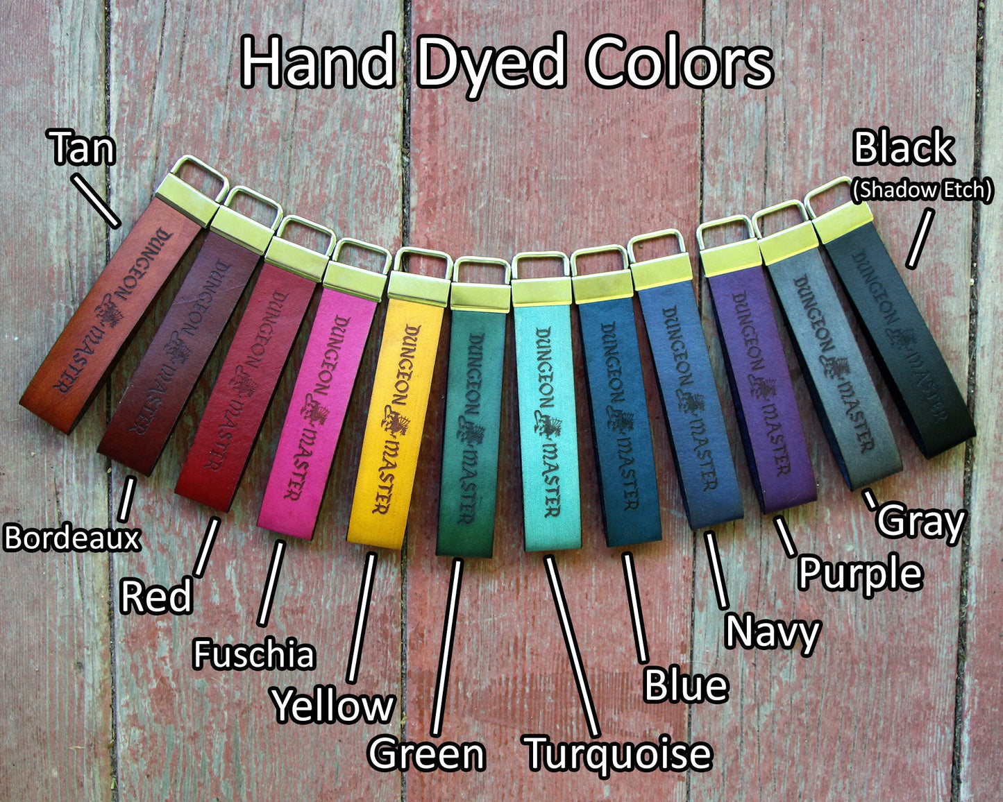Legend of Zelda - 1" Wide Full Grain Leather Key Fob Strap Lanyard - Gaming - Color Choice - Personalized Veg Tan