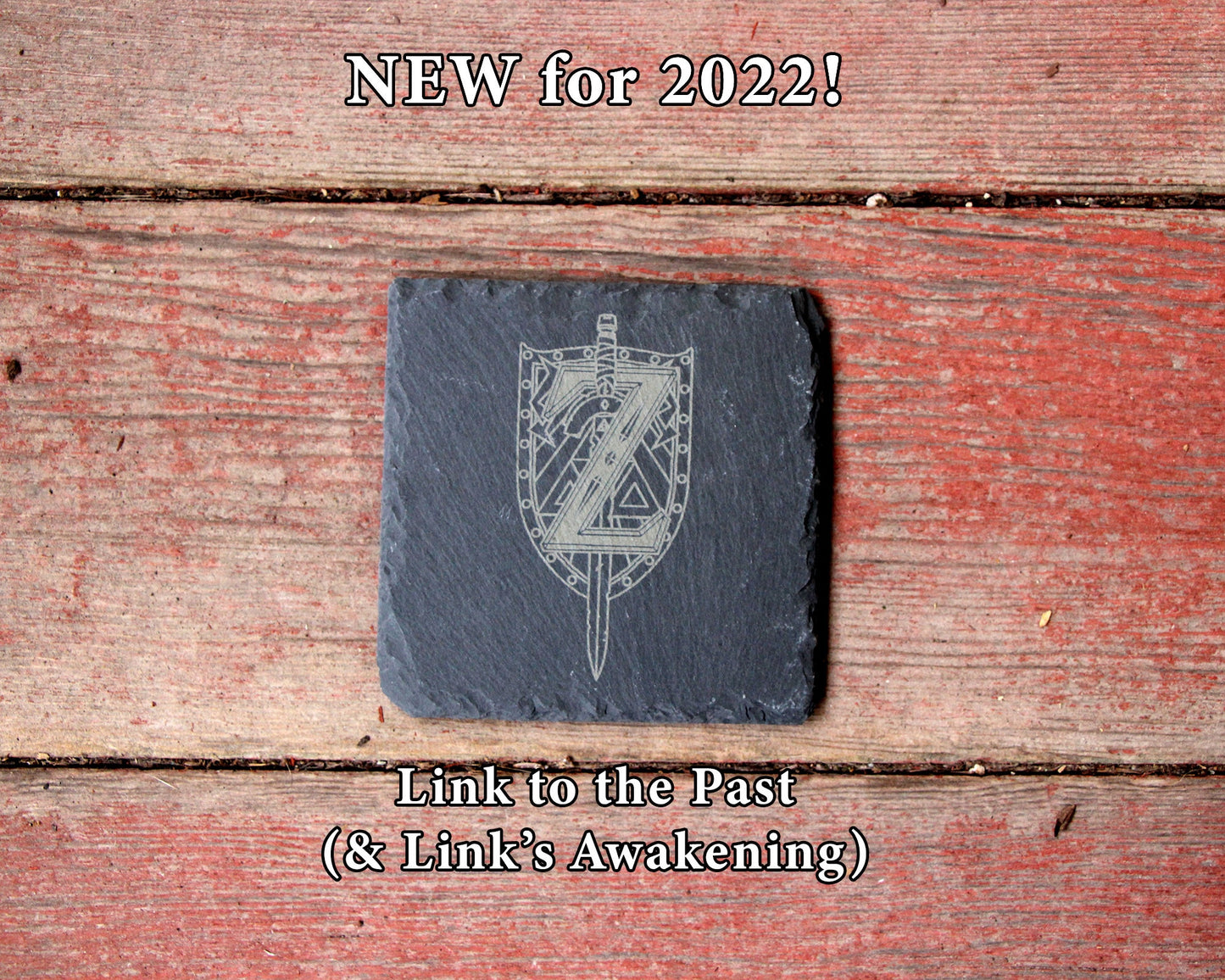 Legend of Zelda Engraved Slate Coasters Mix and Match - Gray - Choice of Set of 4 6 8- Triforce Majora's Mask Tears of the Kingdom