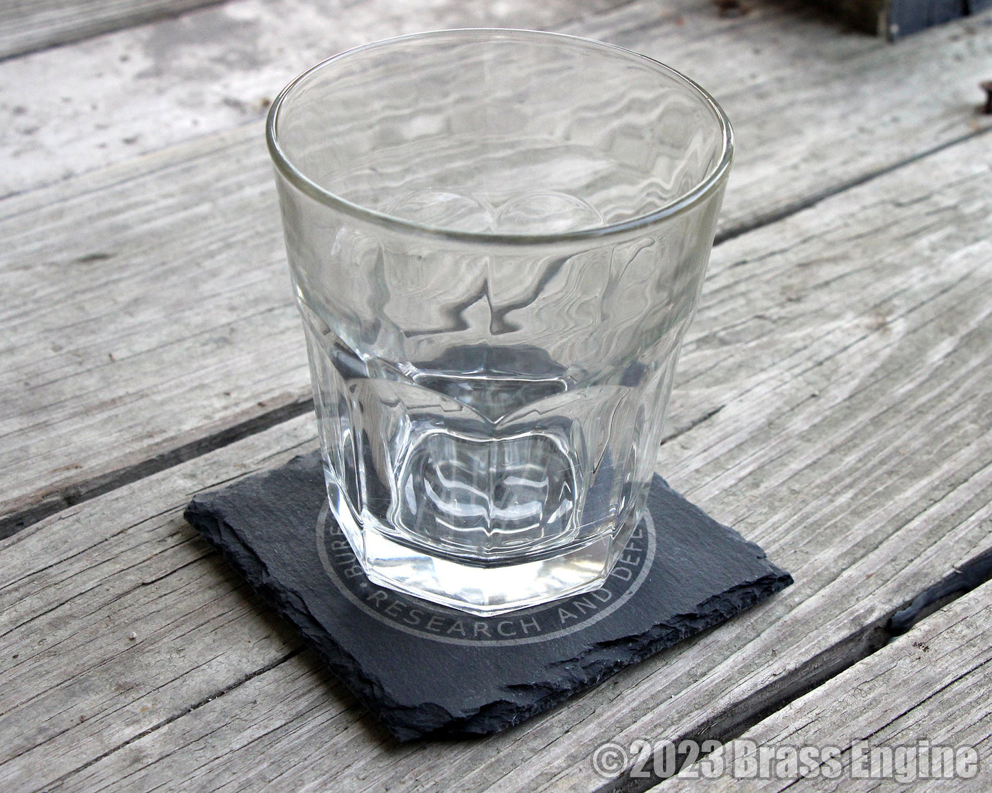 Hellboy Etched Slate Coasters - Gray - BPRD Anung un Rama Right Hand of Doom barware