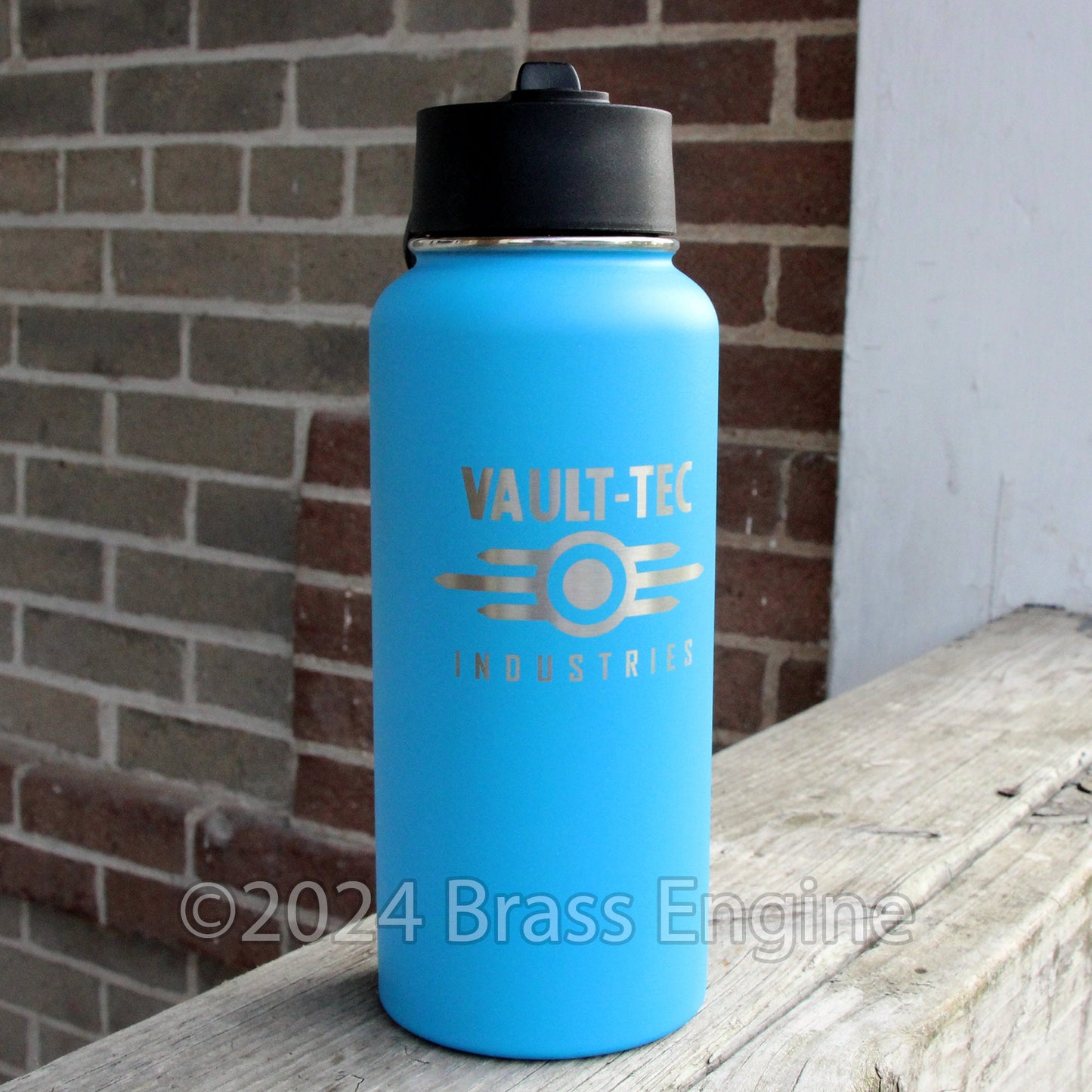 Fall out Stainless Steel Water Bottle - Hydroflask Double Wall Insulated Vacuum 32 oz or 24 oz - Straw Lid Spout Lid - Nuka Cola Vault Tec
