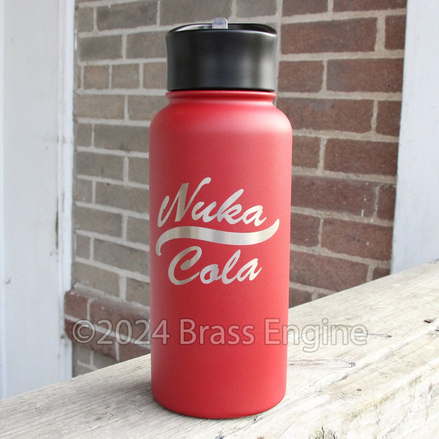 Fall out Stainless Steel Water Bottle - Hydroflask Double Wall Insulated Vacuum 32 oz or 24 oz - Straw Lid Spout Lid - Nuka Cola Vault Tec