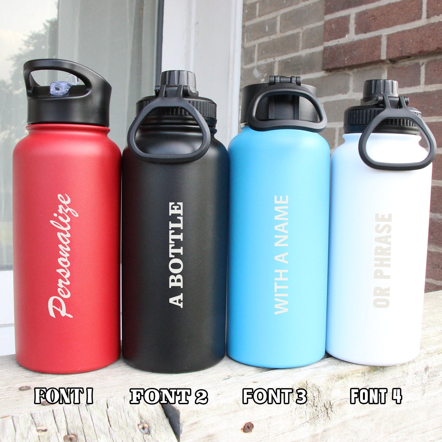 Fall out Stainless Steel Water Bottle - Hydroflask Double Wall Insulated Vacuum 32 oz or 24 oz - Straw Lid Spout Lid - Nuka Cola Vault Tec