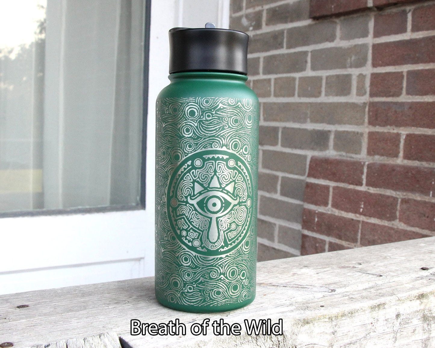 Legend of Zelda Stainless Steel Water Bottle - Hydroflask Double Wall Insulated Vacuum 32 oz - Personalized OOT Majora TOTK BOTW