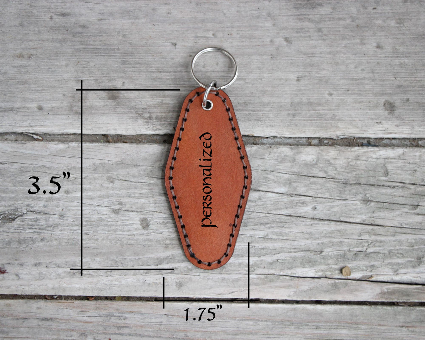 Leather Motel Key Fob keychain - Lord of the Rings Rivendell Shire Mordor - Color Choice Full Grain