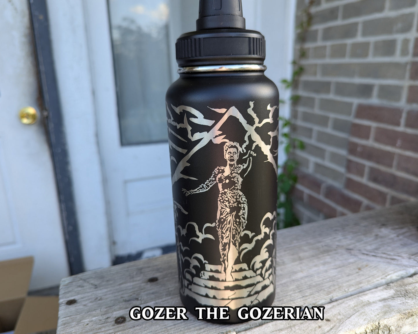 Ghostbusters Stainless Steel Water Bottle - Double Wall Insulated 32 oz - Straw and Spout Lid - Ectoplasm Stay Puft Slimer Gozer Proton Pack