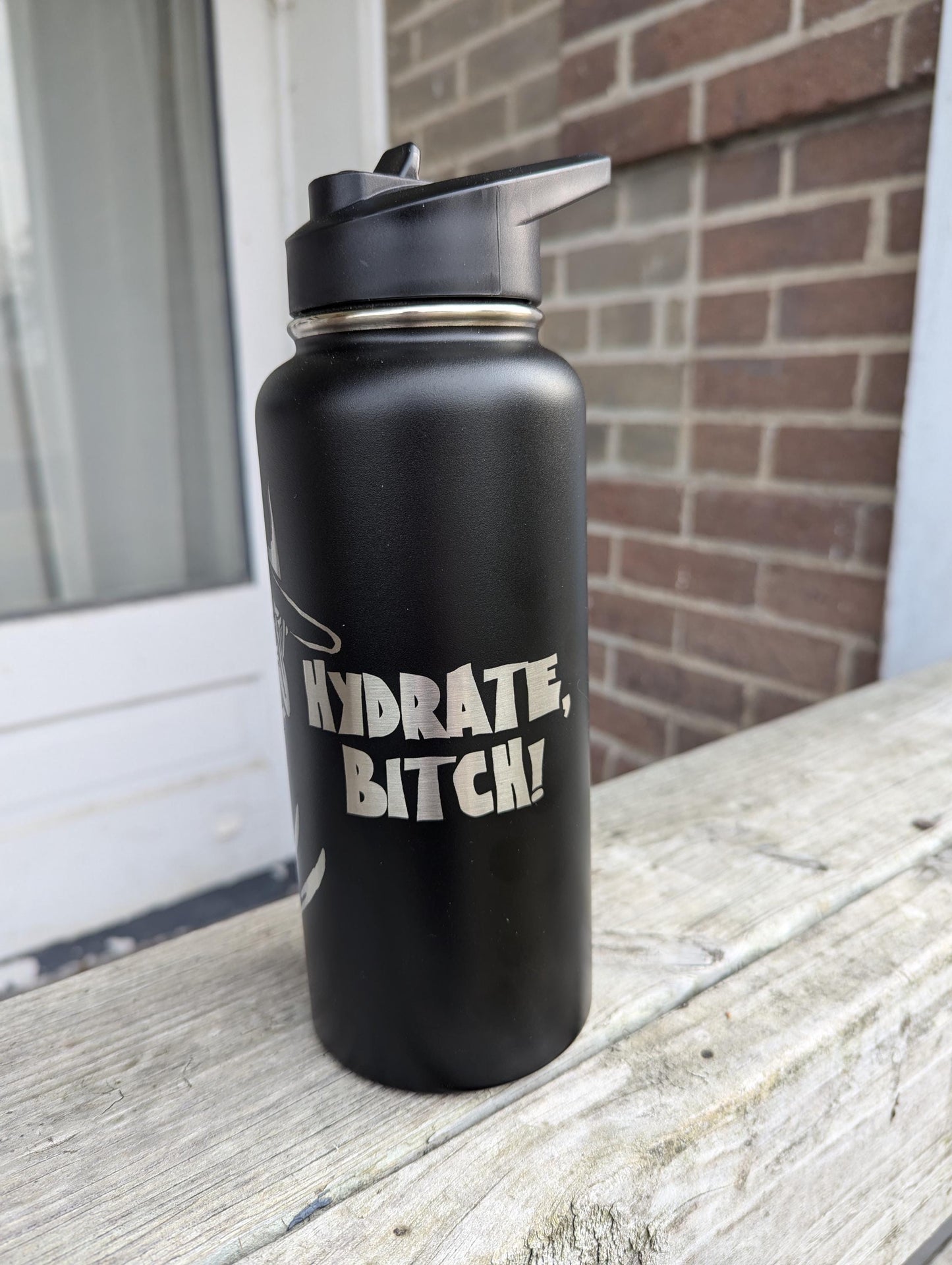Freddy Krueger Stainless Steel Water Bottle Humorous Funny - Hydroflask Double Wall Insulated 32 oz Hydrate Bitch