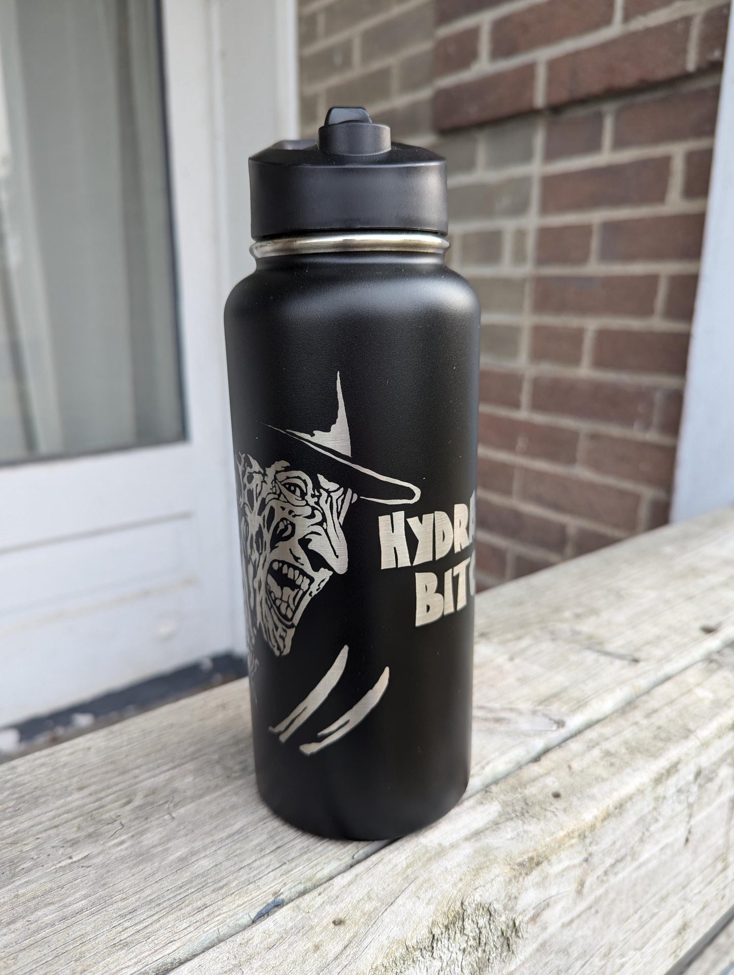 Freddy Krueger Stainless Steel Water Bottle Humorous Funny - Hydroflask Double Wall Insulated 32 oz Hydrate Bitch