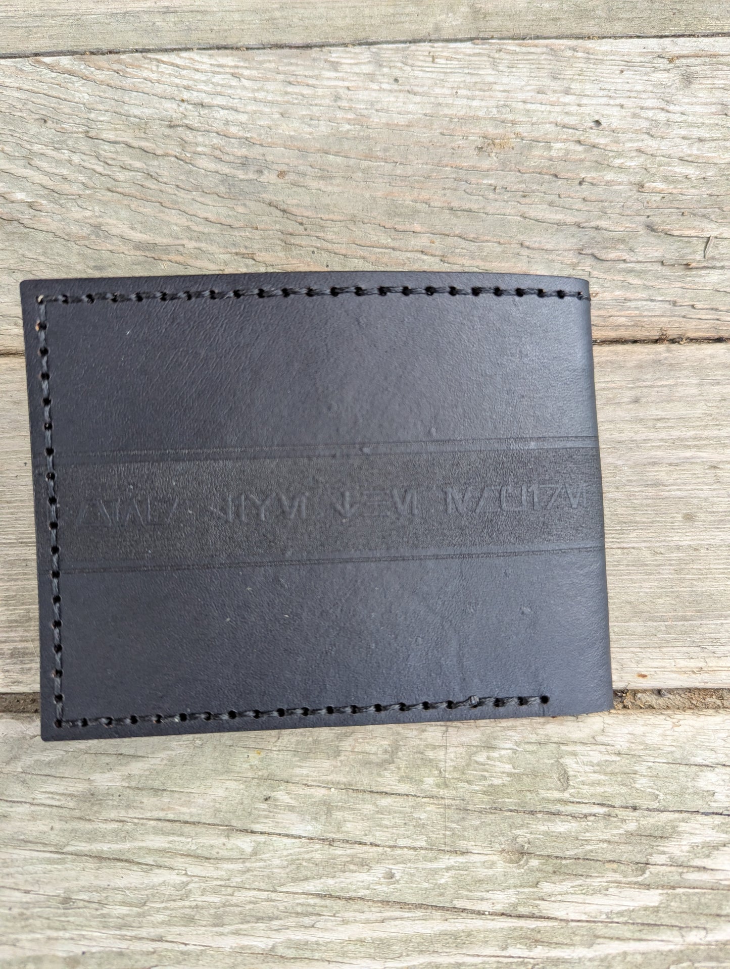 Empire Black Leather Bifold Wallet