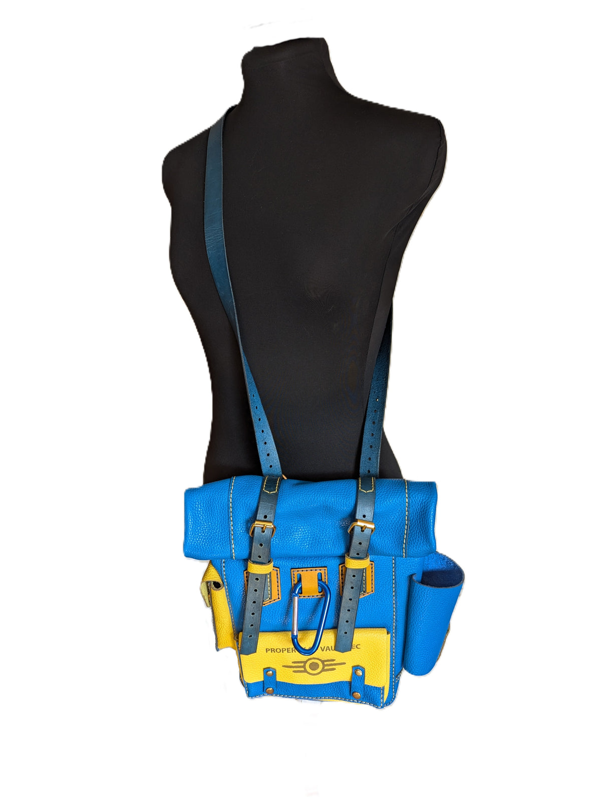 Post-Apocalyptic Wasteland Survivalist Mini Roll-Top Leather Bag