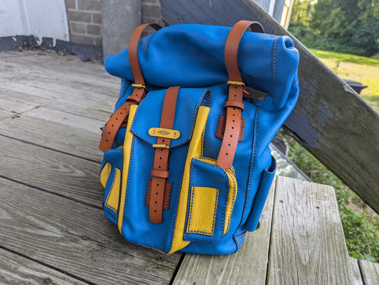 Vault Expedition Roll Top Leather Backpack