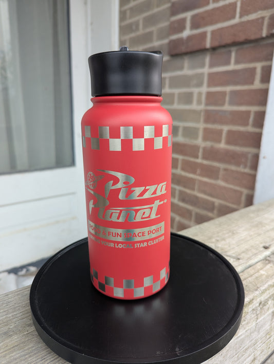 Pizza Planet Stainless Steel Water Bottle
