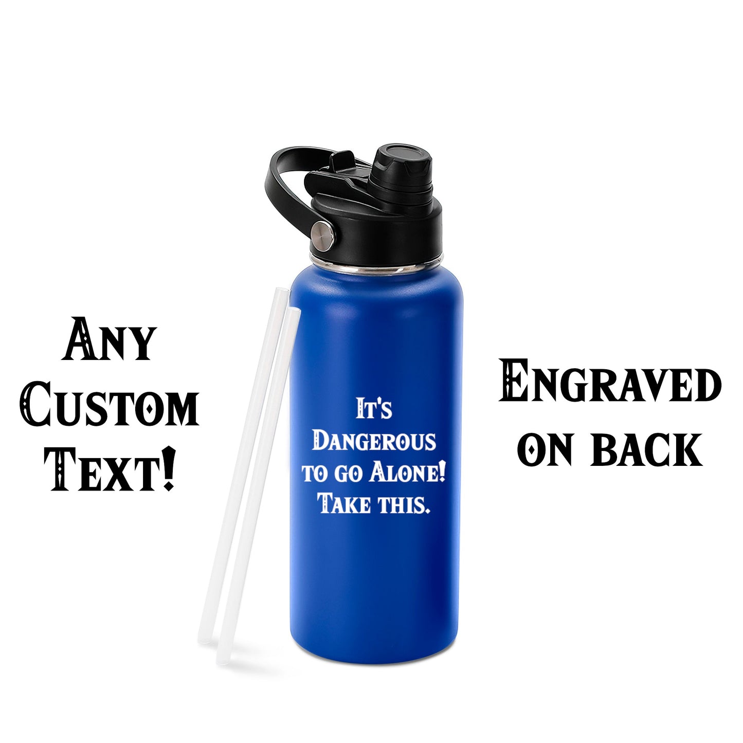 Link's Hylian Shield Stainless Steel Water Bottle, 32 oz, Double Wall Insulated, Personalized