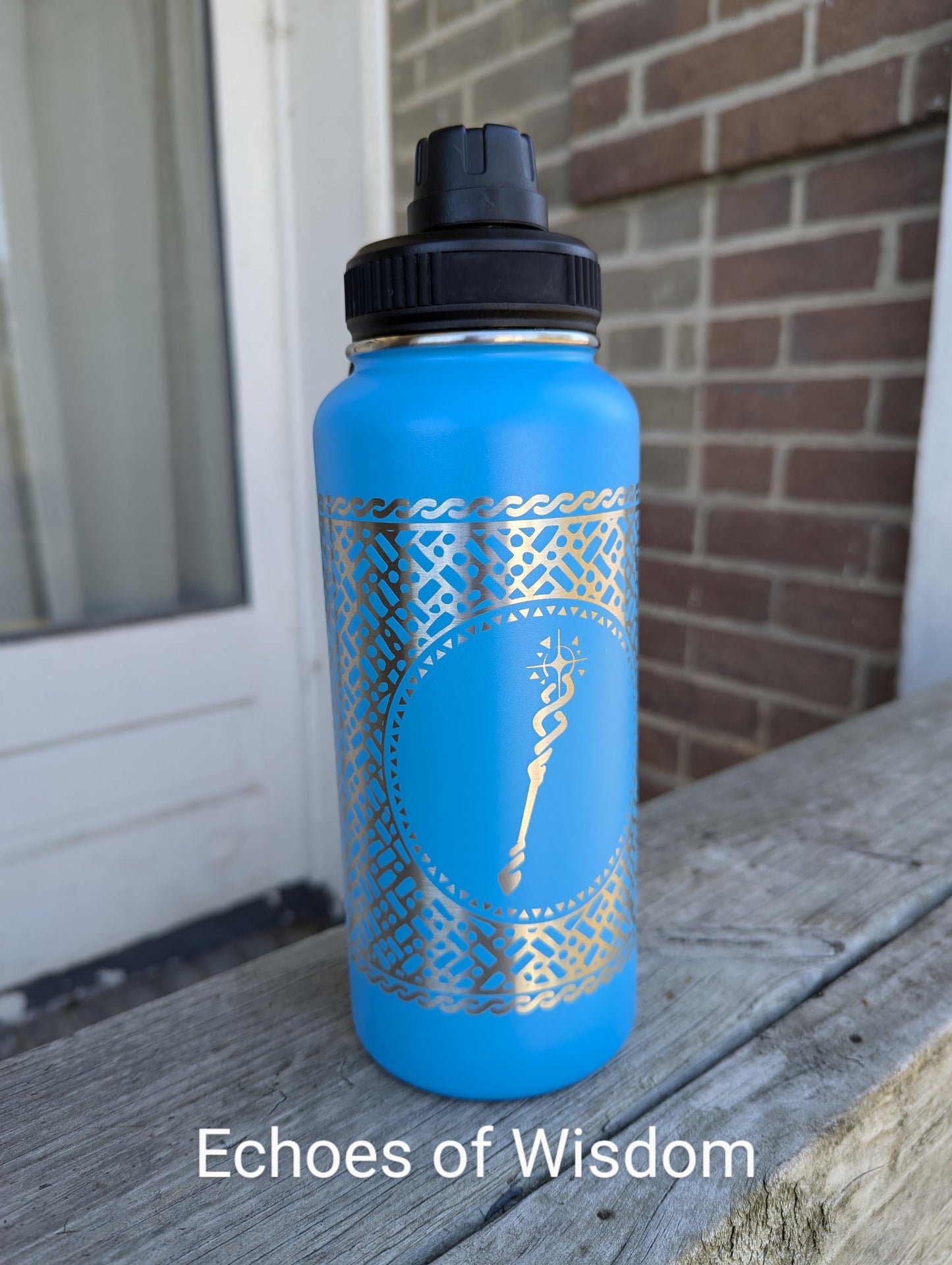 Legend of Zelda Stainless Steel Water Bottle - Hydroflask Double Wall Insulated Vacuum 32 oz  - Personalized OOT Majora TOTK BOTW