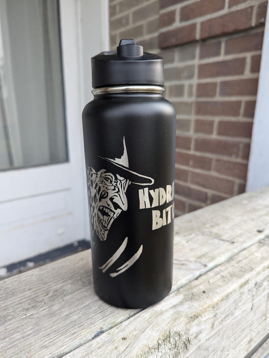 Freddy Krueger Stainless Steel Water Bottle Humorous Funny - Hydroflask Double Wall Insulated 32 oz Hydrate Bitch