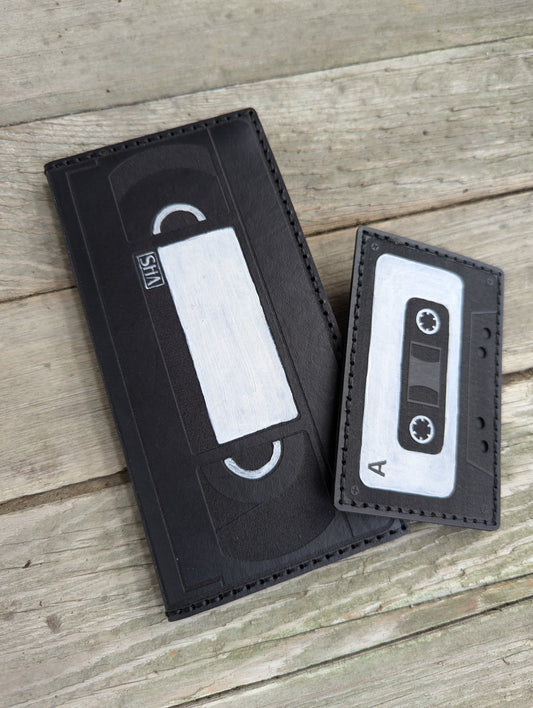 The Retro Rewind Wallet Set - VHS & Cassette Tapes