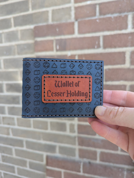 Wallet of Lesser Holding | Full grain leather bifold D&D | Custom Colors